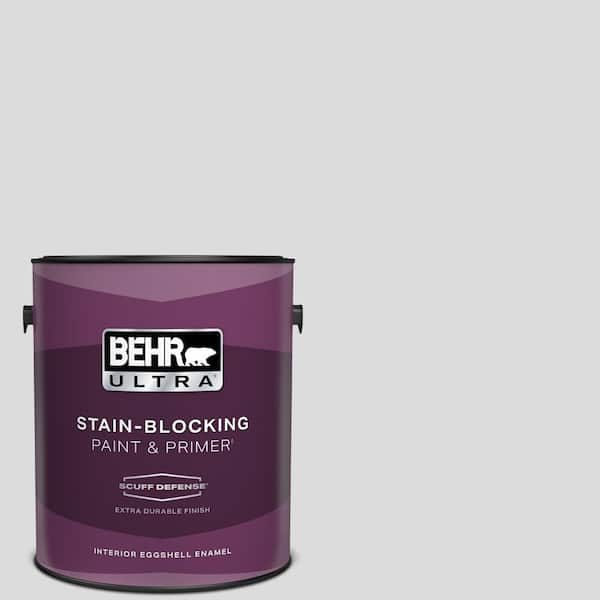 BEHR ULTRA 1 gal. #N530-1 Pixel White Extra Durable Eggshell Enamel Interior Paint & Primer