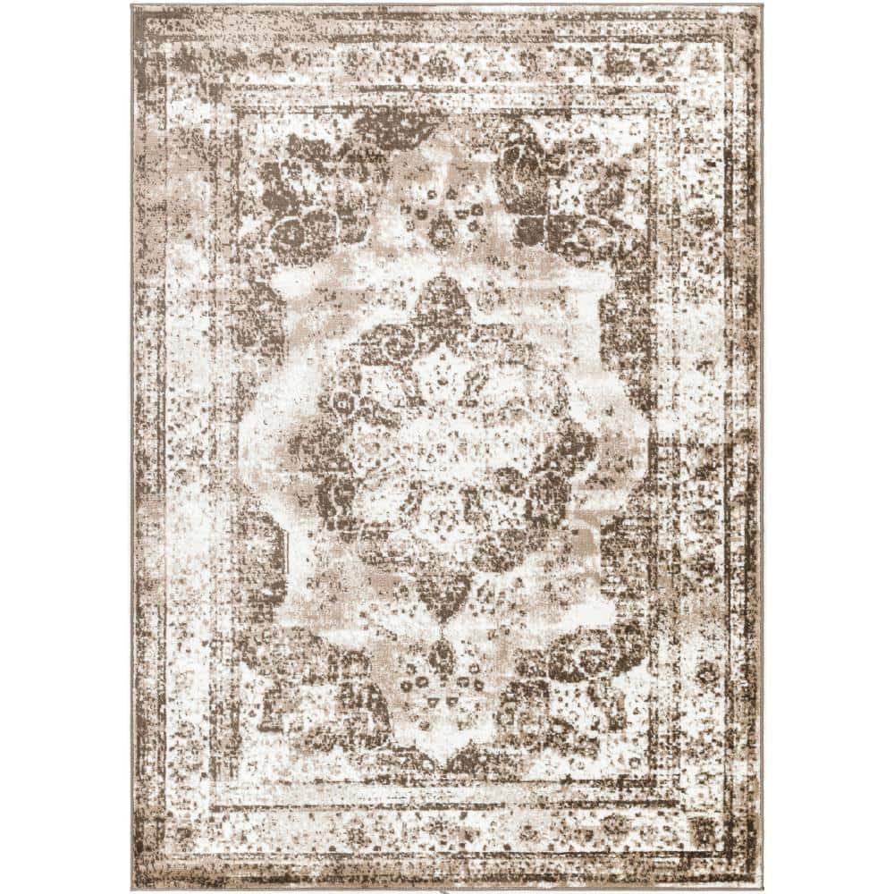 Monte Carlo Taupe Medallion 9 ft. x 12 ft. Indoor Area Rug price history on PriceWatchPro