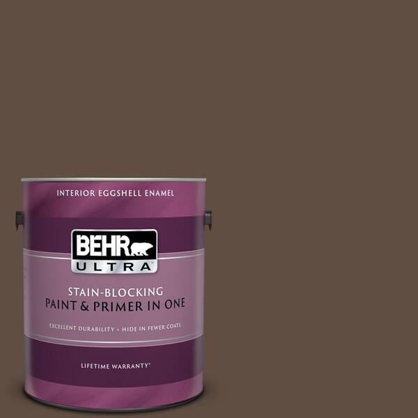 BEHR ULTRA 1 gal. #UL170-1 Pine Cone Eggshell Enamel Interior Paint and Primer in One