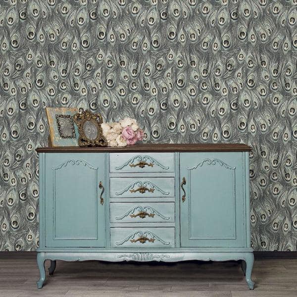 Peacock Vinyl Roll Wallpaper (Covers 56 sq. ft.)