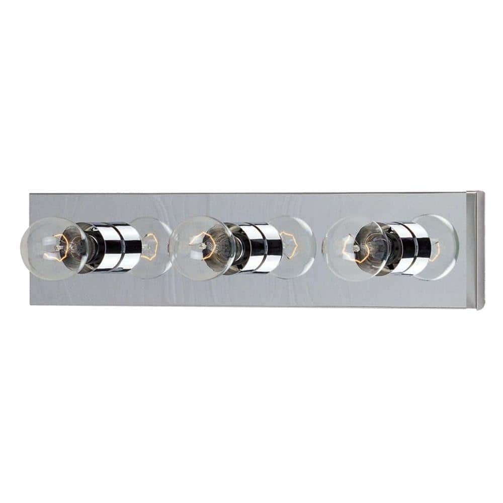 Essentials - 445 x 3-Light Chrome Bath Vanity Light price history on PriceWatchPro