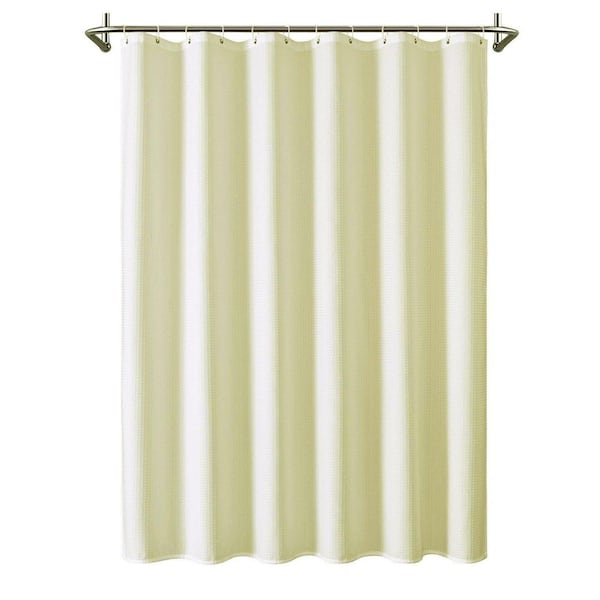 1 Pack 120GSM Waffle Weave 71 in. W x 71 in. L Shower Curtain Liner for Bathroom, Beige, Shower Curtain Liner