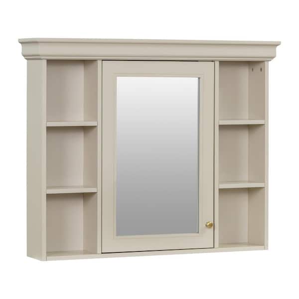 Avex Beige 35.5 in. W x 28.74 in. H Rectangular MDF Medicine Cabinet with Mirror