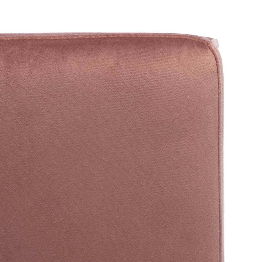 Dusty Rose Velvet & Black Metal Mid-Century Accent Chair