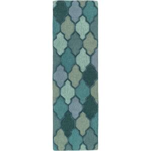 Pollack Morgan Green 2 ft. x 8 ft. Indoor Runner Rug