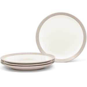Colorwave Sand 11 in. (Tan) Stoneware Curve Dinner Plates, (Set of 4)
