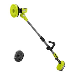 ONE+ 18V Telescoping Power Scrubber with 6 in. Hard Bristle Brush Accessory