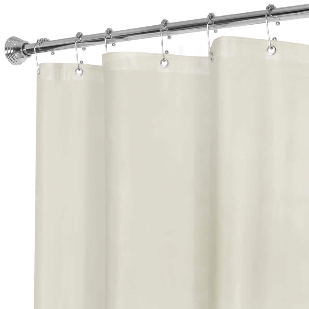 Beige Heavyweight Vinyl Shower Curtain Liner with Rustproof Grommets