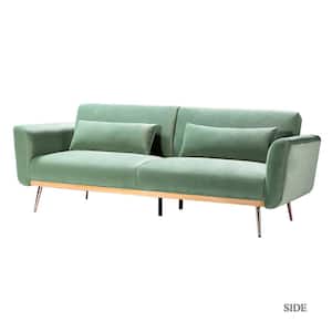 Cartier 83 in. Flared Arm 3-Seater Reclining Sofa in Sage