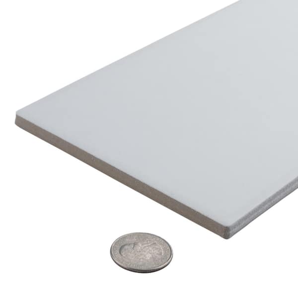 BioTech Piscina Brick Blanco Matte 4-3/4 in. x 9-5/8 in. Porcelain Floor and Wall Take Home Tile Sample