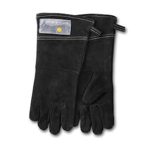15 in. S/2 Grill Leather Gloves in Black