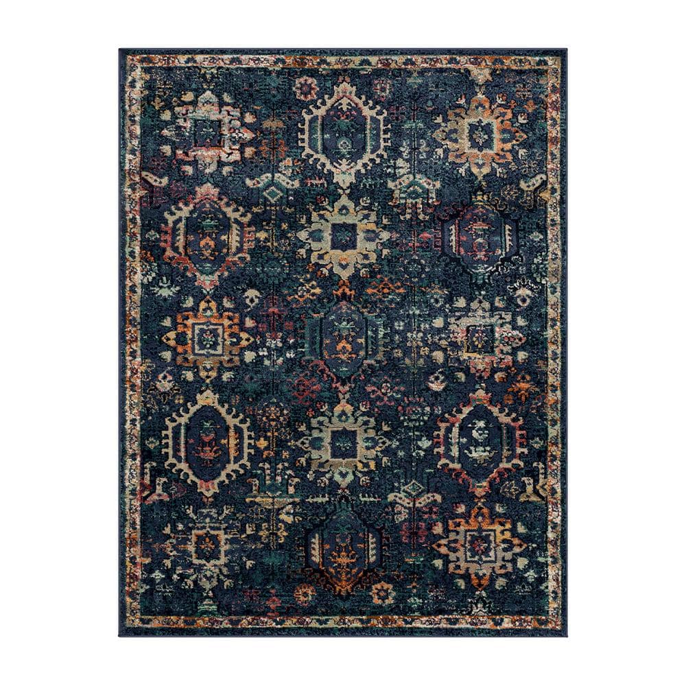 Medallion Blue 4 ft. x 6 ft. Indoor Area Rug price history on PriceWatchPro