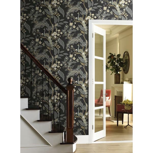 60.75 sq. ft. Peacock Wallpaper