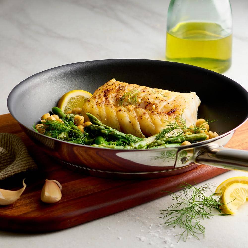 10-Inch Stainless Steel Nonstick Fry Pan with Tri-Ply Base