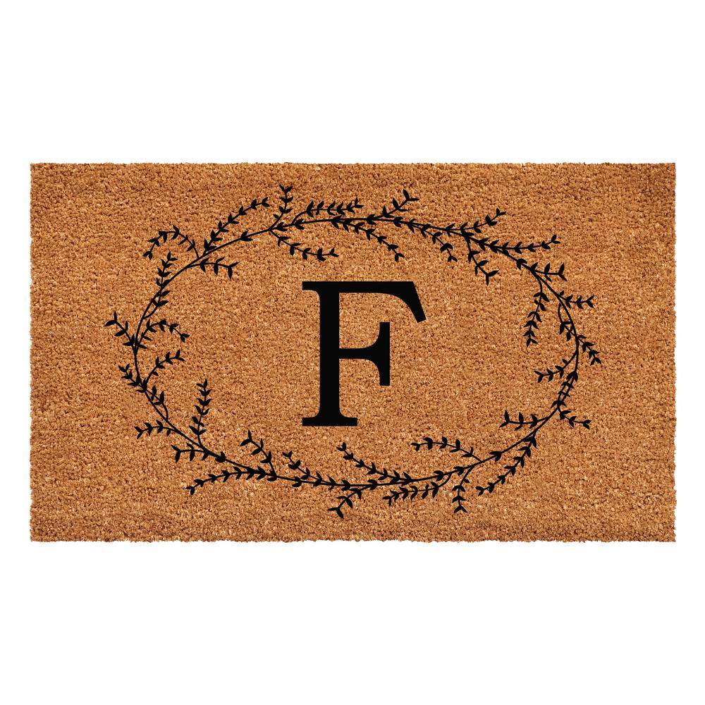 "Rustic Leaf Vine Monogrammed Doormat, 36"" x 72"" (Letter F)" price history on PriceWatchPro