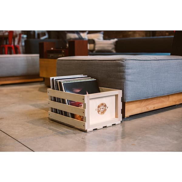 CROSLEY FURNITURE Record Storage Crate in Natural (3-Pack) AC1004A