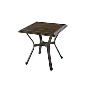Becker Dark Mocha Steel Outdoor Patio Side Table