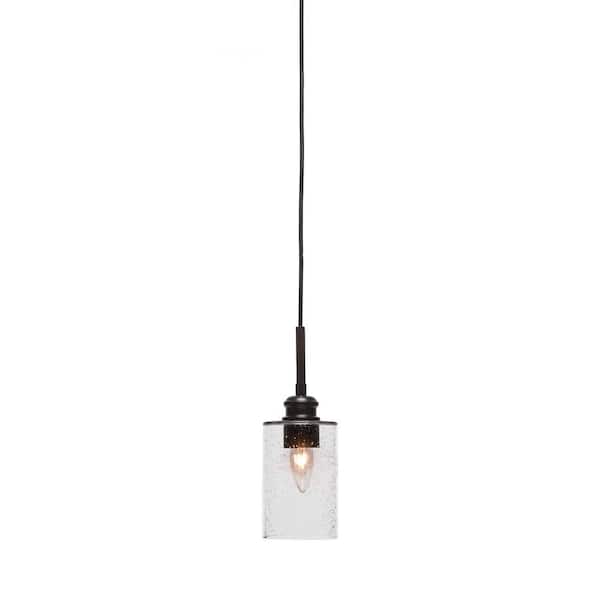 Kingsport 100-Watt 1-Light Espresso Shaded Pendant Light