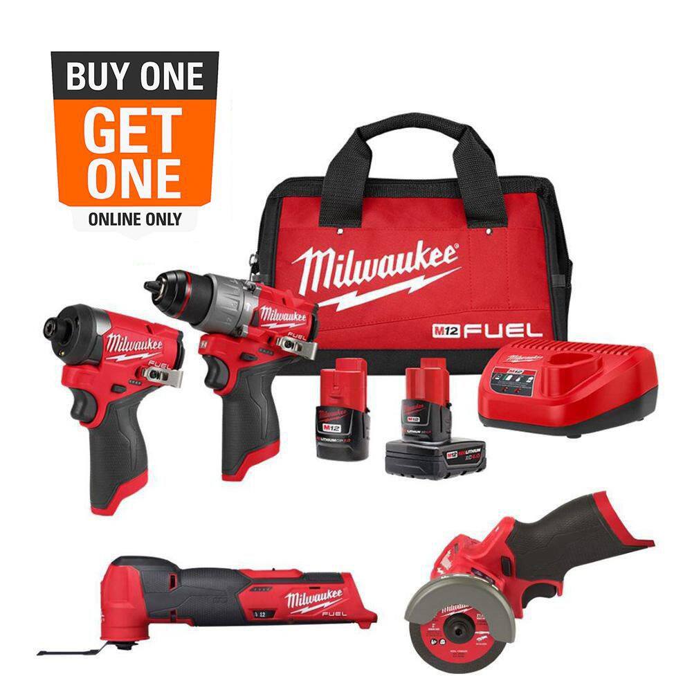 M12 FUEL 12-Volt Li-Ion Brushless Cordless Hammer Drill/Impact Driver Combo Kit (2-Tool) with Multi-Tool and Cut-Off Saw price history on PriceWatchPro