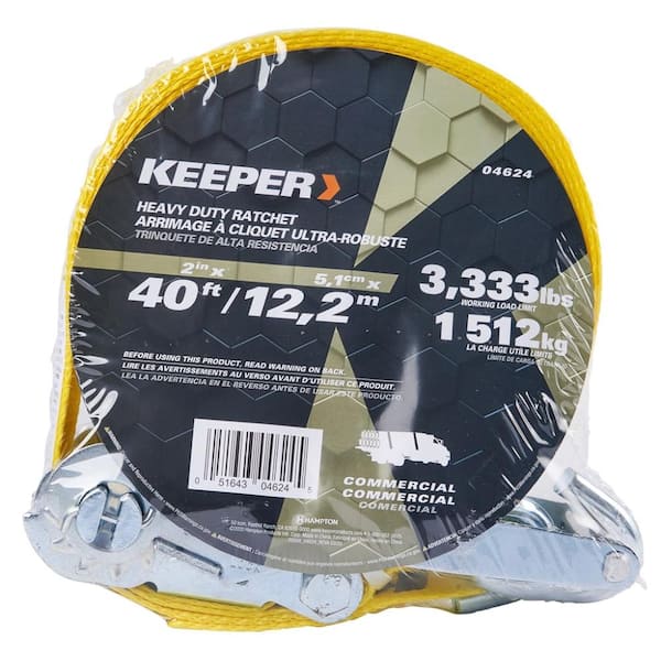 2x 40-Foot Winch Ratchet Straps With J-Hooks - For Hay, Tote Bins, Flatbeds & More