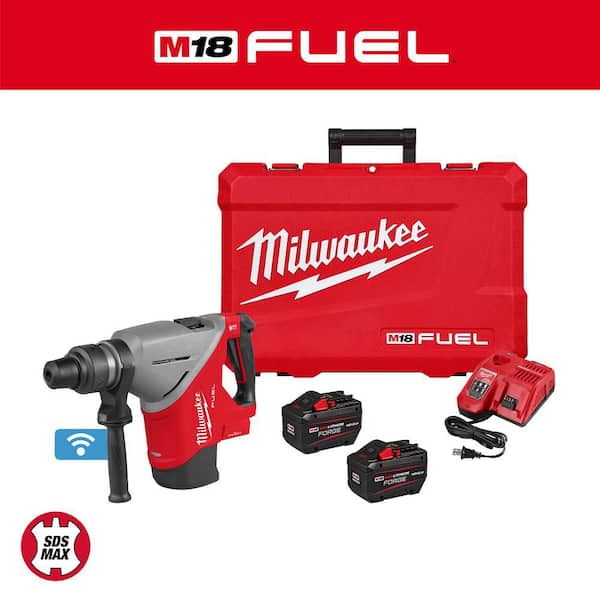 M18 FUEL 18V Lithium-Ion Brushless Cordless 1-3/4 in. SDS-Max Rotary Hammer Kit w/ Two 12.0 Ah Batteries