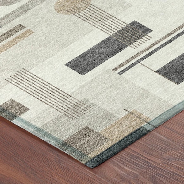 Chantille Machine Washable Indoor/Outdoor Abstract ACN2822 Ivory 2 ft. x 3 ft. Accent Rug