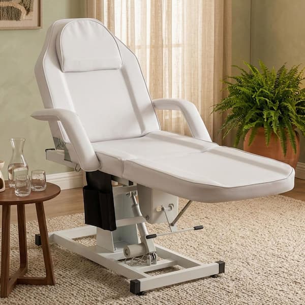 Seafuloy 72 in. White Electric Adjustable Massage Table with