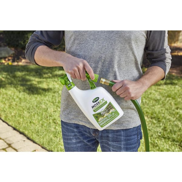 Scotts - MossEx 3-in-1 Ready Spray, 32 fl. oz., Kills Moss, Algae and Lichens, Fast Acting, Use on Lawns, Roofs, and Patios