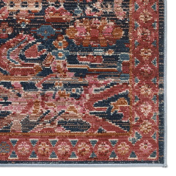 Swoon Pink/Blue 8 ft. X 10 ft. Oriental Rectangle Area Rug