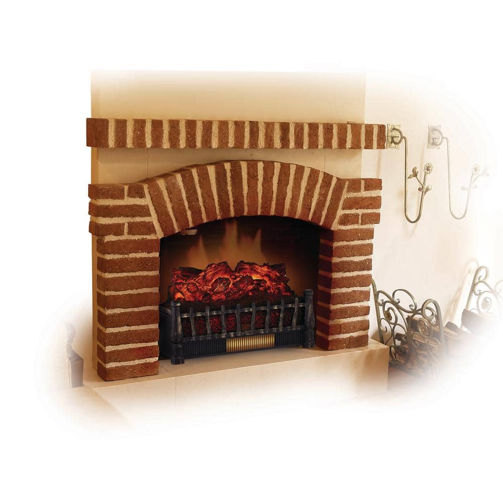 Comfort Glow Black Electric Log Insert Heater with Firebox Projection