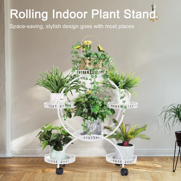 AESOME 30.8 in. x 28.5 in. x 12.8 in. Indoor Metal Plant Stand 6
