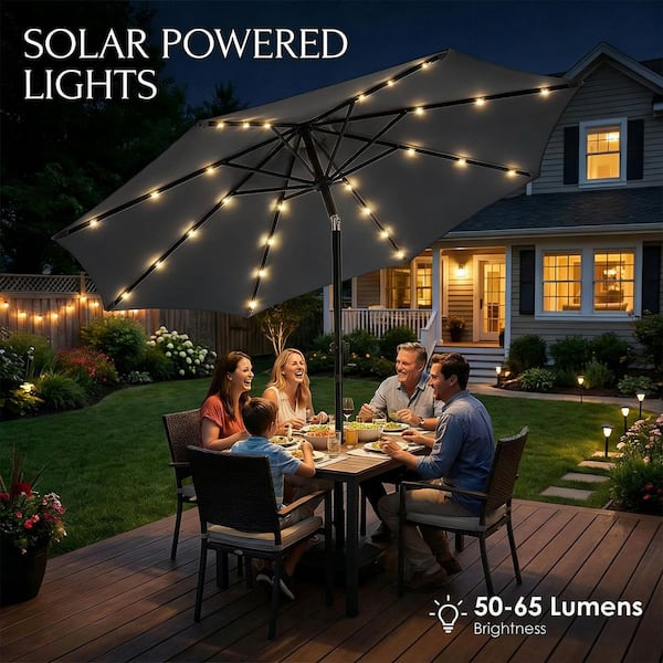 cantilever patio umbrella costco This Costco Umbrella Does It All! 10FT LED Cantilever Patio Umbrella with  Sunbrella Fabric!, Upgrade your outdoor space with Costcos Seasons Sentry  10FT Solar LED Cantilever Umbrella! This isnt just