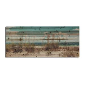 Sand Dunes Long Planked Wood Beach Nature Art Print 19 in. x 45 in.