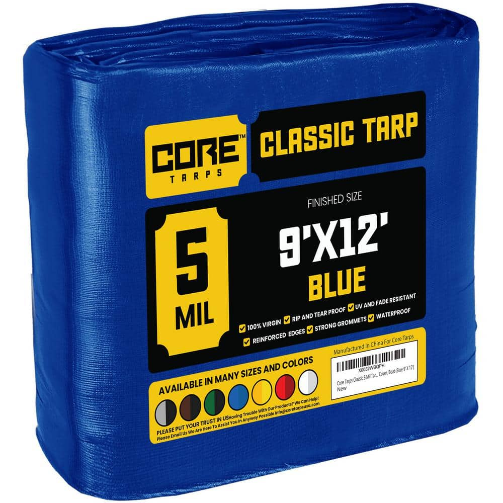 Reviews for CORE TARPS 9 ft. x 12 ft. Blue 5 Mil Heavy Duty ...