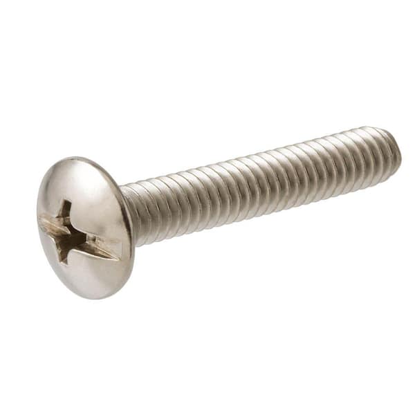Everbilt 1/4 in.-20 x 1-1/2 in. Phillips-Slotted Truss-Head Machine Screws (2-Pack)