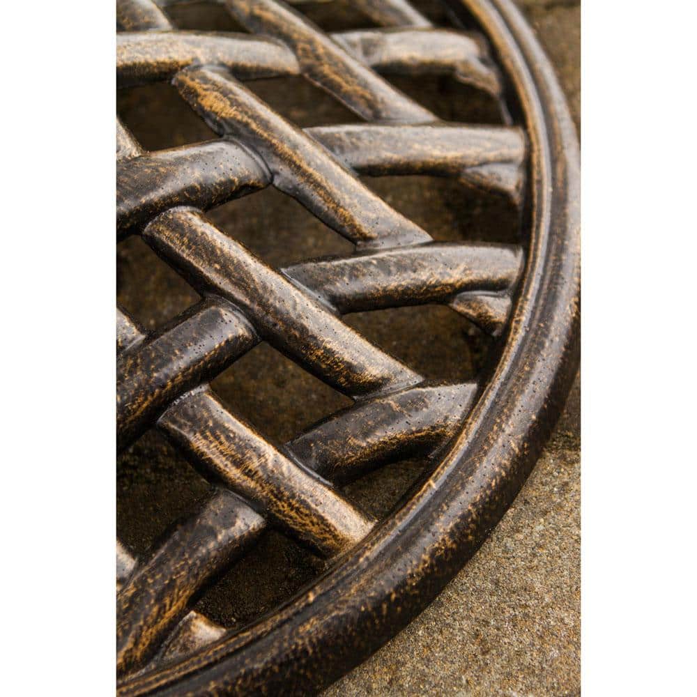 Cambridge Bronze Woven Iron Outdoor Umbrella Base