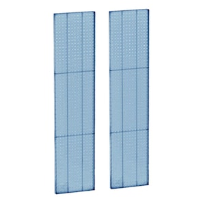 60 in. H x 13.5 in W Pegboard Blue Styrene One sided Panel (2-Pieces per Box)