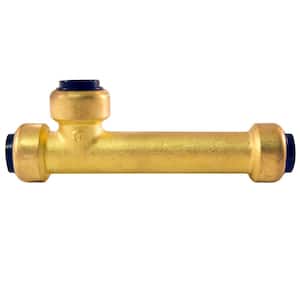 1/2 in. Brass Push-To-Connect Slip Tee Fitting