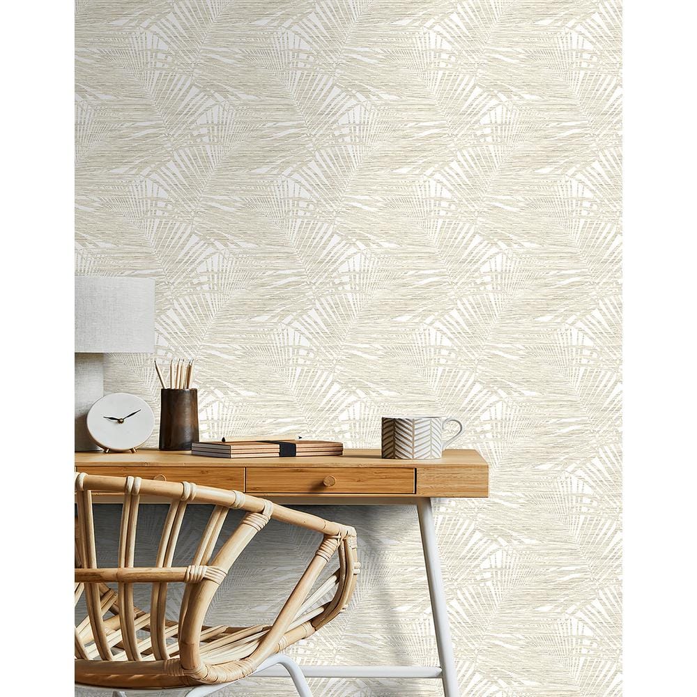 Coconut Vinyl Peel and Stick Tropical Wallpaper Roll