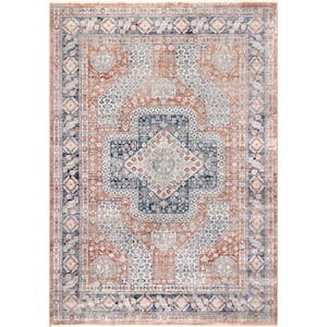 Westlyn Faded Medallion Rust 4 ft. x 6 ft. Indoor Area Rug