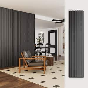 94.5 in. x 23.75 in. x 0.875 in. Black Iron Style Square Edge MDF Decorative Acoustic Wall Panel (2-Pieces/31.17 sq.ft.)