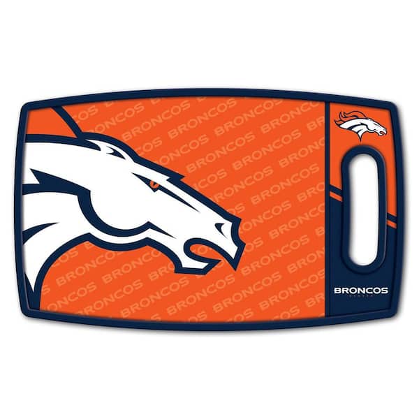 NFL Denver Broncos Logo Series Cutting Board 9 in. x 0.5 in. - Rectangle- Manufactured Wood and Polypropylene