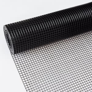 2 ft. x 50 ft. x 1/4 in. 21-Gauge Black Metal Vinyl Hardware Cloth, Welded Wire Fence Supports Poultry-Netting Cage