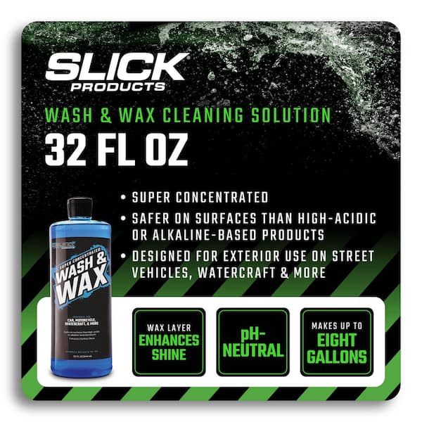 Snow Joe Slick Products- Wash + Wax 32oz 32 oz. Vehicle and Boat Pressure  Washer Cleaner in the Pressure Washer Cleaning Solutions department at