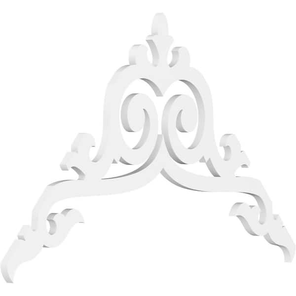 Ekena Millwork 1 in. x 48 in. x 28 in. (14/12) Pitch Baile Gable Pediment Architectural Grade PVC Moulding