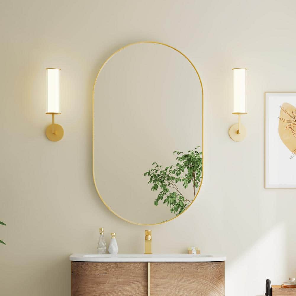 フェアリー　UR ANGELES HOME 24 in. W x 40 in. H Oval Framed Wall Bathroom