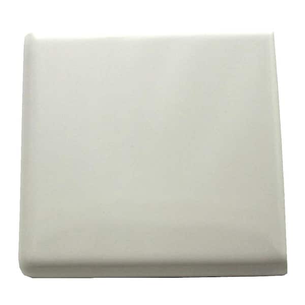 Daltile Semi-Gloss White 4-1/4 in. x 4-1/4 in. Ceramic Bullnose Out Corner Wall Tile (0.25 sq. ft. / piece)