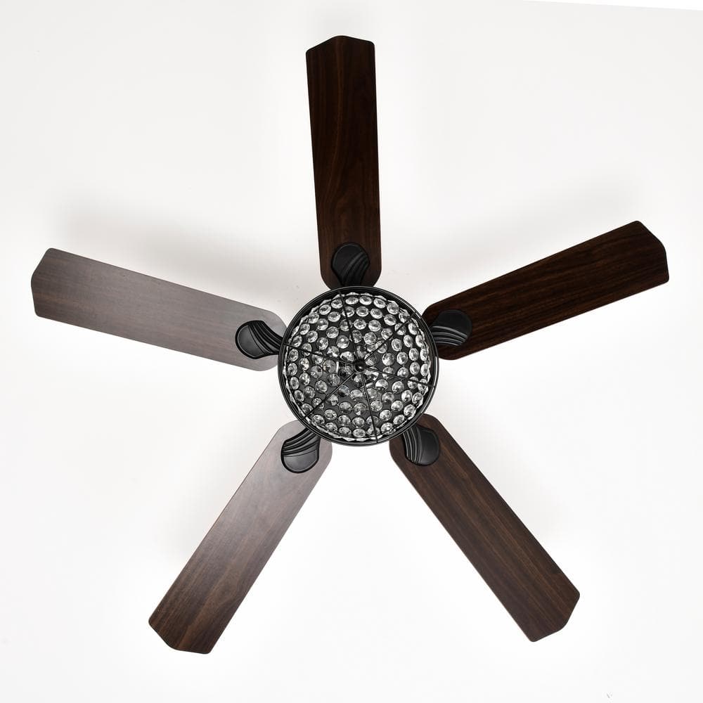 52 in. Indoor Black Ceiling Fan