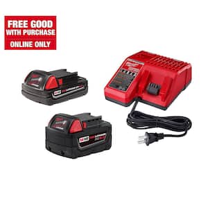 M18 18-Volt Lithium-Ion Starter Kit with One 5.0 Ah and One 2.0 Ah Battery and Charger