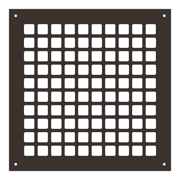 Reggio Registers Square Series 10 in. x 10 in. Steel Grille, Oil Rubbed Bronze with Mounting Holes